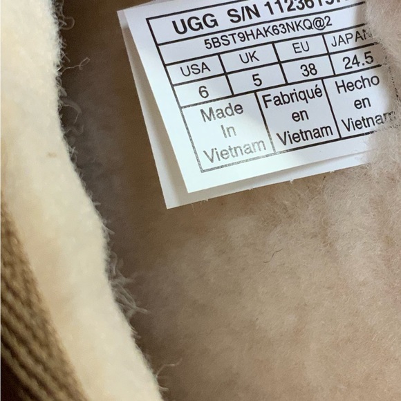 NEW UGG Classic II Spots Boots Chestnut Sparkle Suede SIZE 5Y/6.5W - Picture 11 of 12